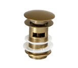 Basin Clicker Waste Slotted Brushed Brass – 32mm | Plumbing Spares