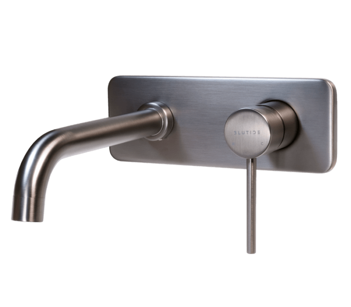 Basin Concealed Mixer Tap with Spout | Neo Gunmetal