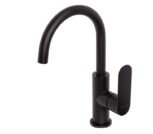 Gooseneck Basin Mixer Tap | Satin Black