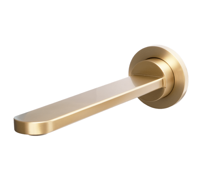 200mm Round Wall Spout Brushed Brass | Spares Spouts