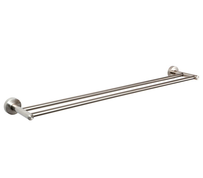 Double Towel Rails 600mm - Brushed Stainless Steel | Ginger Accessories