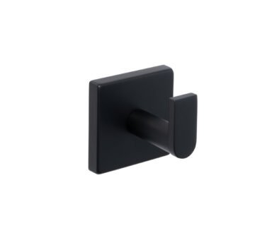Square Single Robe Hook Black | Mint Accessories