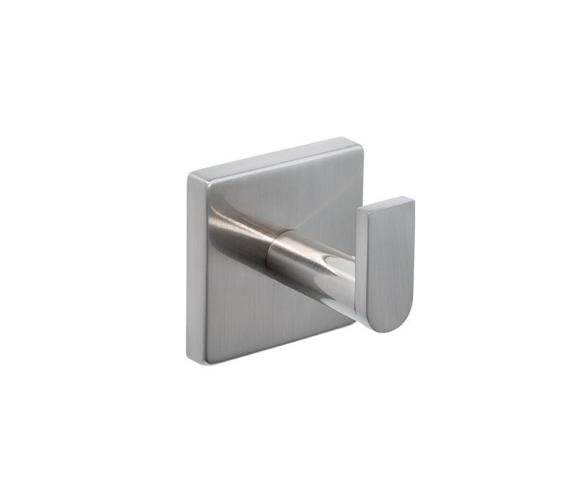Square Single Robe Hook Brushed Stainless Steel | Mint Accessories