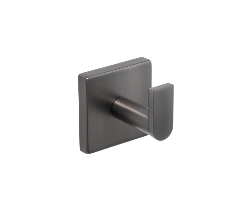 Square Single Robe Hook Gunmetal | Mint Accessories