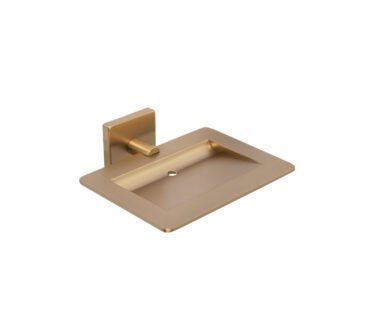 Square Soap Basket Brushed Brass | Mint Accessories