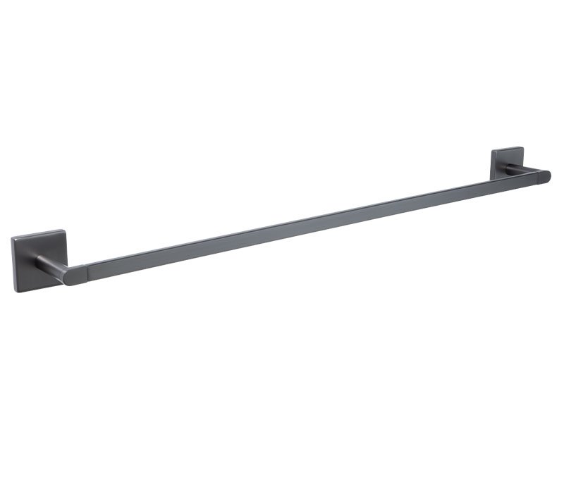 Square Single Towel Rail 600mm Gunmetal | Mint Accessories