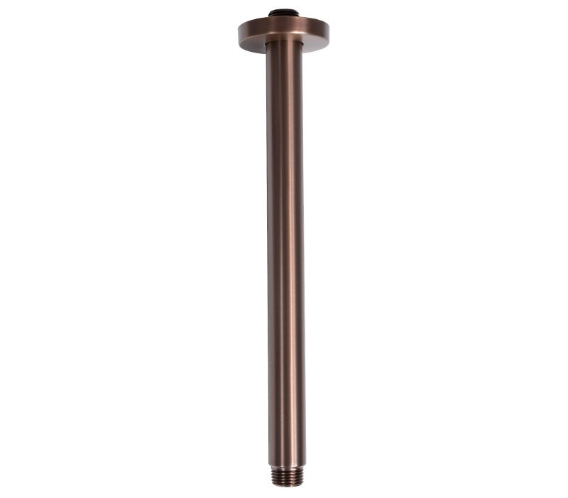 Vertical Shower Arm Brushed Bronze - 300mm | Shower Arms
